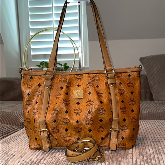 MCM Handbags - LIKE NEW MCM Brown Visetos Monogram Tote